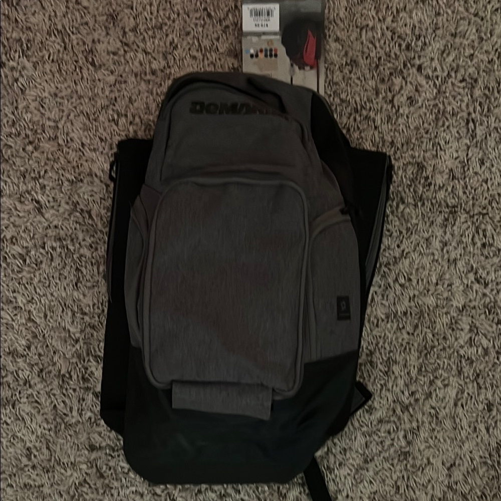 Gray and Black Men's baseball Backpack